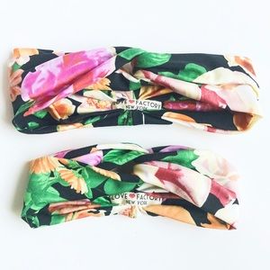 Handmade mom and baby matching headband set